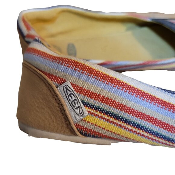 Keen Women's Size 9 Vegan Cortona Shoes Striped Slip-On Ballet Flats 1010312 - Picture 8 of 8